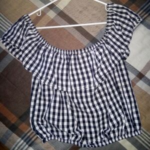 An off the shoulder crop top from rue 21